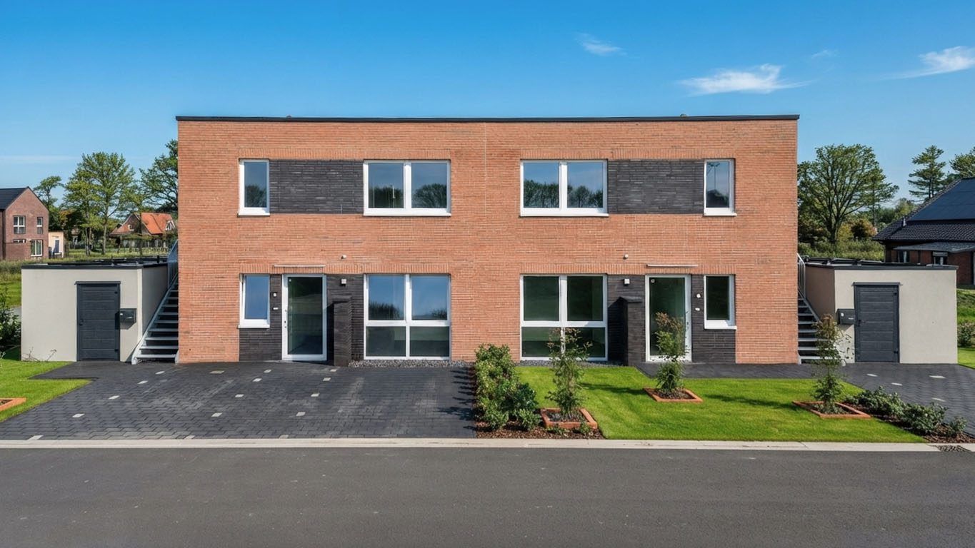 Neubau eines Doppelhauses mit 4 Wohnungen in Bawinkel - Nachhaltiges und energieeffizientes Bauen mit QNG Zertifizierung
